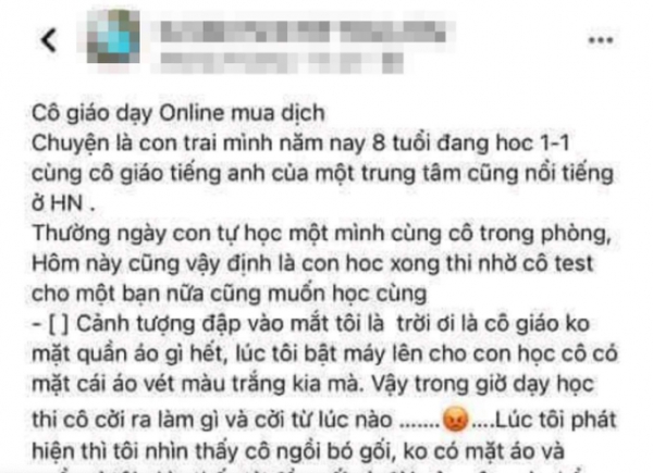 Cô giáo &quot;không mặc quần áo&quot; trong giờ dạy online xin nghỉ việc